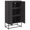 vidaXL Highboard svart 68,5x38,5x123,5 cm stål