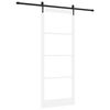 vidaXL Skyved&oslash;r ORKDAL Hvit 93 x 232 cm Massivt furutre og glass