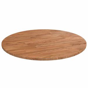 vidaXL Rund bordplate lysebrun &Oslash;50x1,5 cm behandlet heltre eik