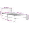 vidaXL Sengeramme sonoma eik 100x200 cm konstruert tre og metall