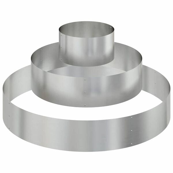 vidaXL Hageblomsterpotte sølv 120 x 120 x 20 cm Galvanisert Stål