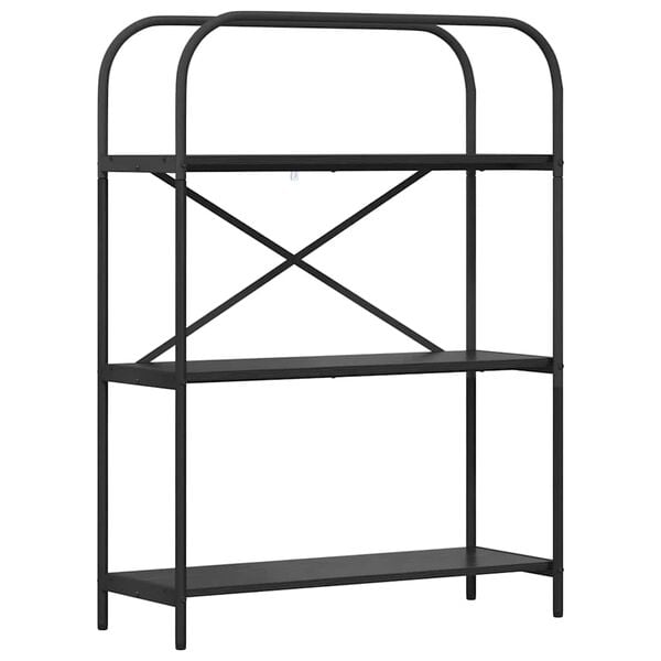 vidaXL Bokhylle Svart Eik 80 x 30 x 109 cm Konstruert tre