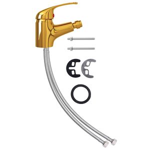vidaXL Blandebatteri for bidet gull 13x12 cm