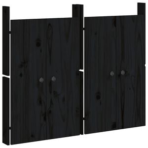vidaXL Utekj&oslash;kkend&oslash;rer MEPPEL 2 stk svart 50x9x82 cm heltre furu