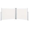 vidaXL Uttrekkbar sidemarkise 170x1000 cm kremhvit