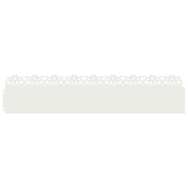 vidaXL Plenkanter 20 pcs Hvit 103 x 0,05 x 22 cm St&aring;l