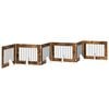 vidaXL Foldbar hundegitter med stativer 6 pcs R&oslash;kt Eik 482 cm