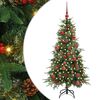 vidaXL Kunstig sammensatt juletre med 150 LED gr&oslash;nn 150 cm PE og PVC