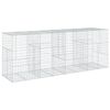 vidaXL Gabionkurv med deksel 400x100x150 cm galvanisert jern