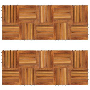 vidaXL Terrassebord vertikalt m&oslash;nster 30x30 cm akasiesett 20 stk