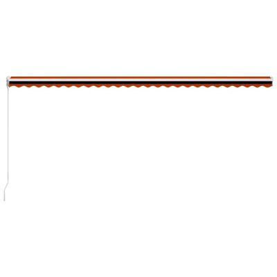 vidaXL Manuell uttrekkbar markise 600x300 cm oransje og brun