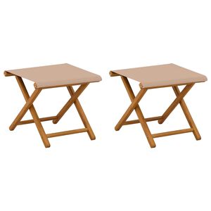 vidaXL Hage Stol 2 stk. Solid Eucalyptus Tre Gr&aring;brun