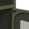 vidaXL Skjenk olivengrønn 100,5x39x107 cm kaldvalset stål