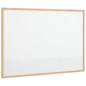 vidaXL Magnetisk whiteboardtavle med ramme i heltre furu 80x55 cm