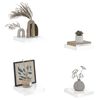 vidaXL Flytende vegghyller 4 stk h&oslash;yglans hvit 23x23,5x3,8 cm MDF