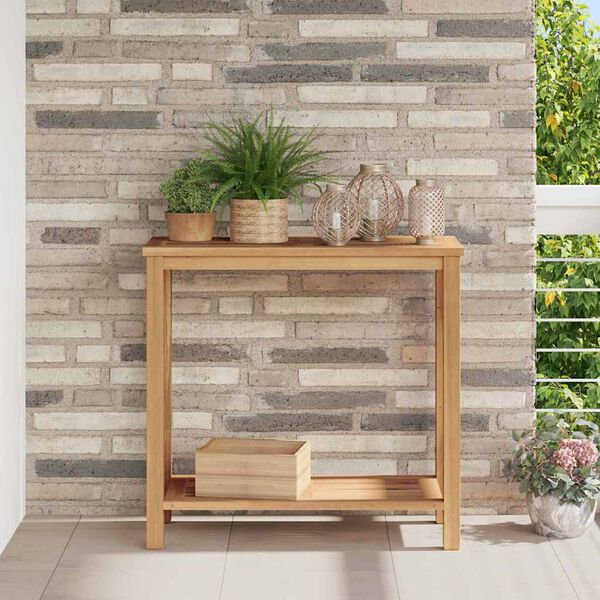 vidaXL Kaffebord med lagring Brun 85 x 35 x 75 cm Heltre teak