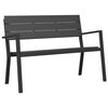 vidaXL Hagebenk Svart 118 x 54 x 77cm St&aring;l