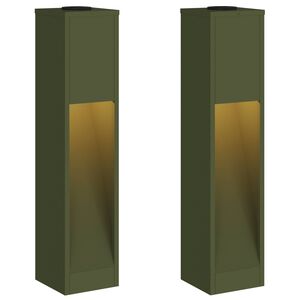 vidaXL Solcelle LED Stibelys 2 stk. Varmhvit 18 x 18 x 80 cm