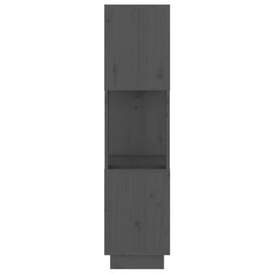 vidaXL Bokhylle/romdeler grå 51x25x101 cm heltre furu