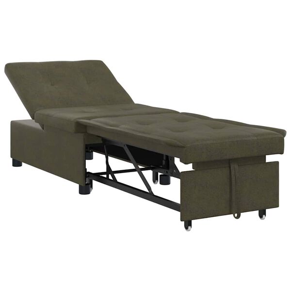 vidaXL Sofa seng Army grønn 194 x 67 x 82 cm Huahua-stoff