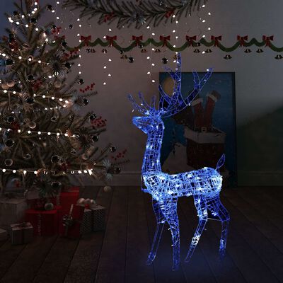 vidaXL Julereinsdyr dekorasjon akryl 140 LED 140 cm blå