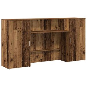 vidaXL Resepsjonspult gammelt tre 200x50x103,5 cm konstruert tre