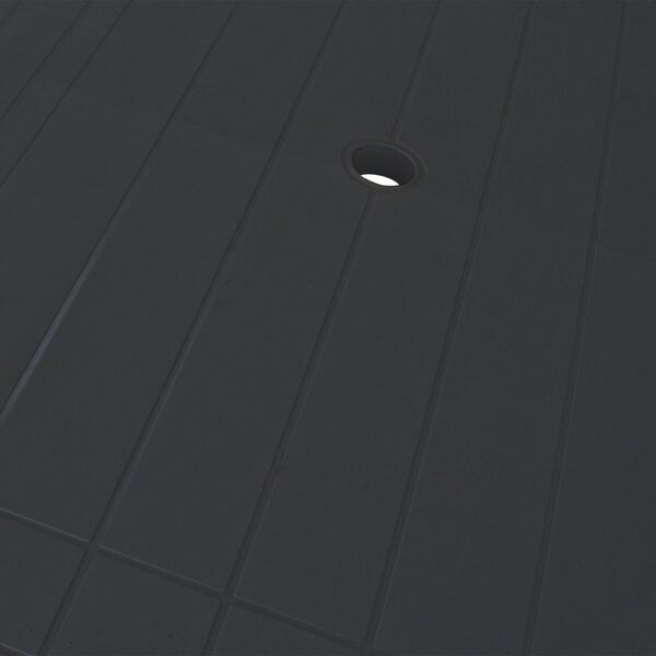 vidaXL Hagebord antrasitt 126x76x72 cm plast