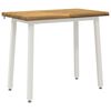 vidaXL 110 x 55 x 75 cm Solid akasietre Hvit Rektangul&aelig;r