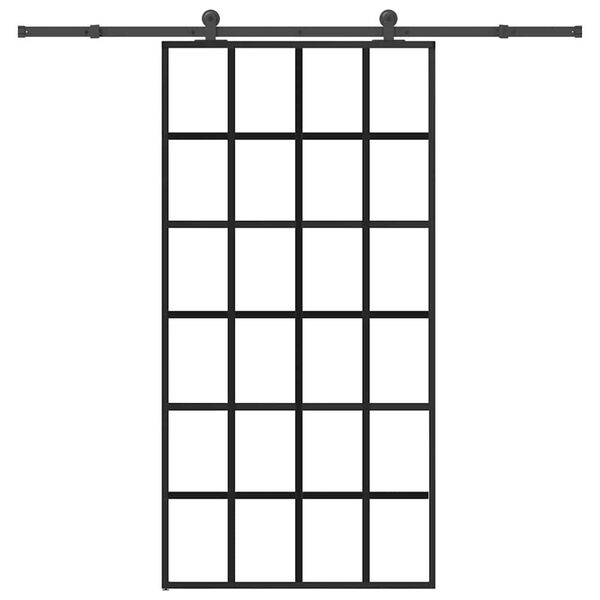 vidaXL Skyvedør med monteringssett 102x205 cm ESG glass og aluminium