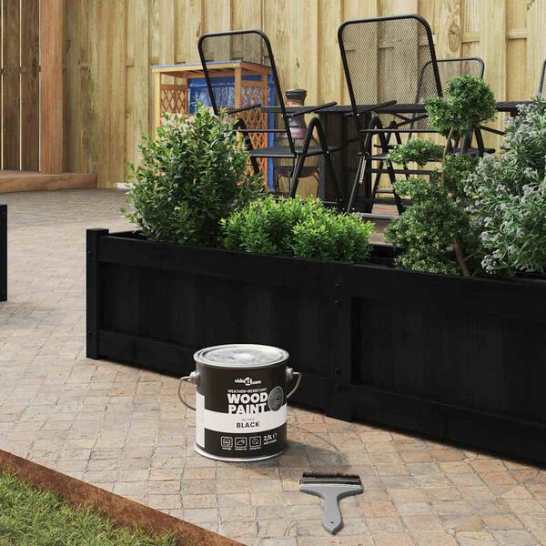 vidaXL Tremaling Svart 16,5 x 16,5 x 16 cm Veggdart