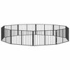 vidaXL Hundeluke 10 pcs Svart 100 x 60 cm Galvanisert St&aring;l