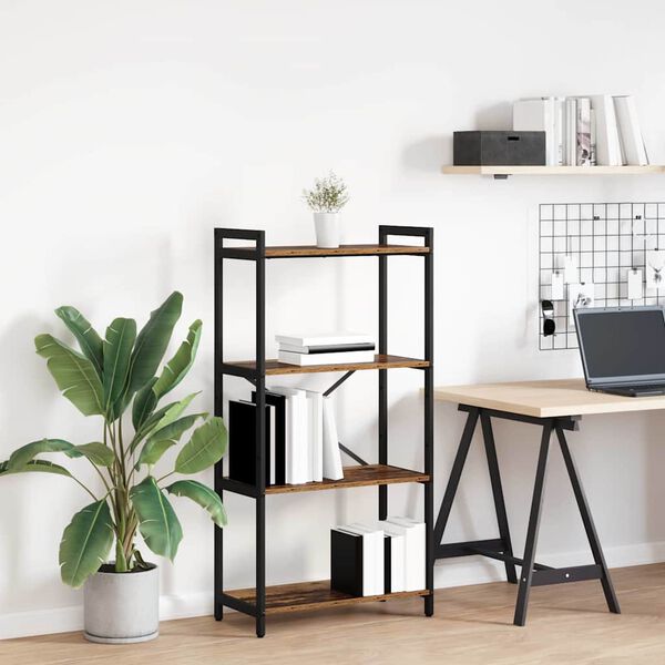 vidaXL Bokhylle Gammelt tre 40 x 30 x 85 cm Konstruert tre