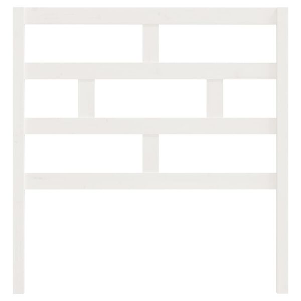 vidaXL Sengegavl hvit 96x4x100 cm heltre furu