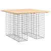 vidaXL Hagebord gabiondesign 100x102x72 cm heltre furu