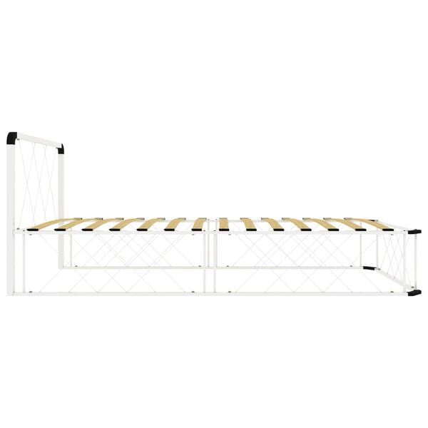vidaXL Sengeramme hvit metall 100x200 cm