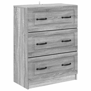 vidaXL Skuffeskap Gr&aring; sonoma 66 x 34,5 x 87 cm Konstruert tre