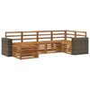 vidaXL Utend&oslash;rs sofa-sett 6 stk. Naturlig Polyester