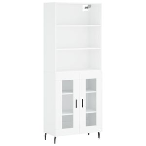 vidaXL Highboard hvit 69,5x34x180 cm konstruert tre