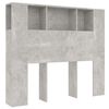 vidaXL Sengegavlskap betonggr&aring; 120x18,5x102,5 cm