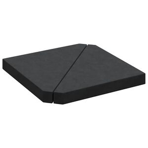vidaXL Vektplater for parasoll 2 stk svart granitt trekantet 14 kg