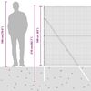 vidaXL Gjerde med innlegg. Grå 1.6 x 25 m Stål