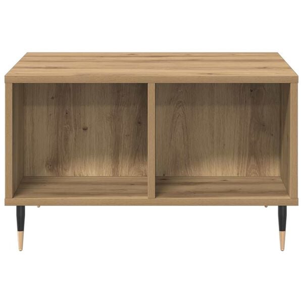 vidaXL Salongbord artisan eik 60x50x36,5 cm konstruert tre