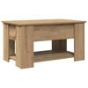 vidaXL Salongbord artisan eik 79x49x41 cm konstruert tre