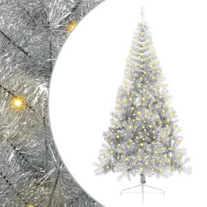 vidaXL Kunstig Forh&aring;ndsopplyst Juletre med 300 LED s&oslash;lv 240 cm PET