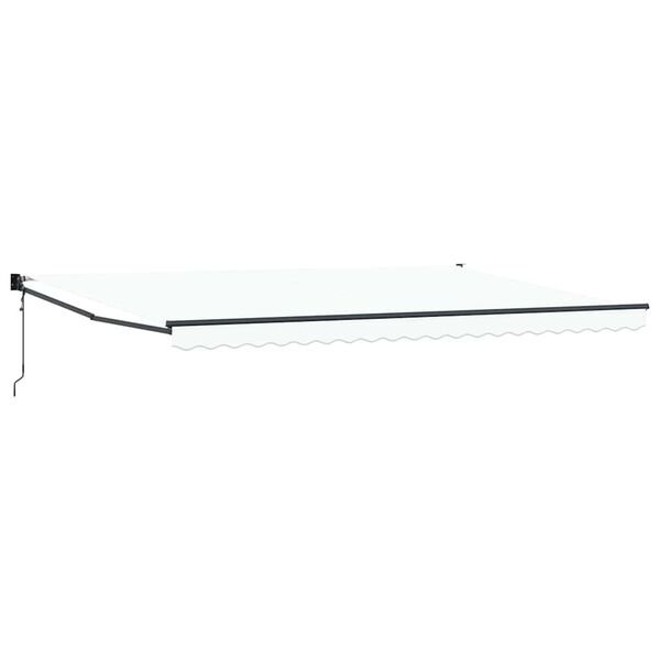 vidaXL Innvendbar Markise Hvit 500 &times; 300 cm Stoff og Metall