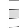 vidaXL Skyved&oslash;r med monteringssett svart 90x205 cm herdet glass