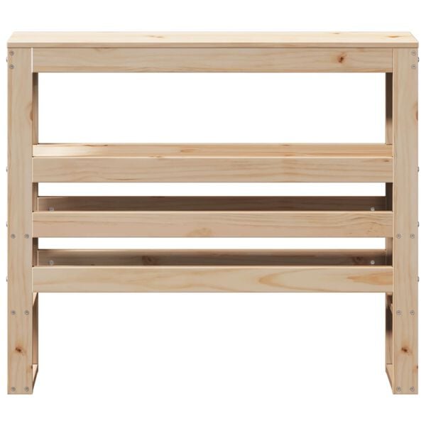 vidaXL Hodegavl med hyller 100 cm heltre furu