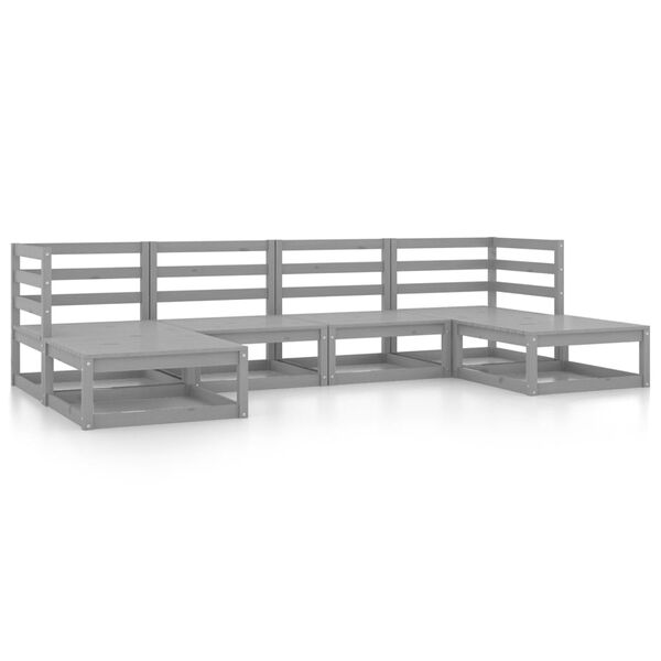 vidaXL Hagesofagruppe 6 deler heltre furu