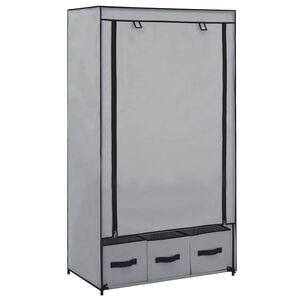 vidaXL Garderobe gr&aring; 87x49x159 cm stoff