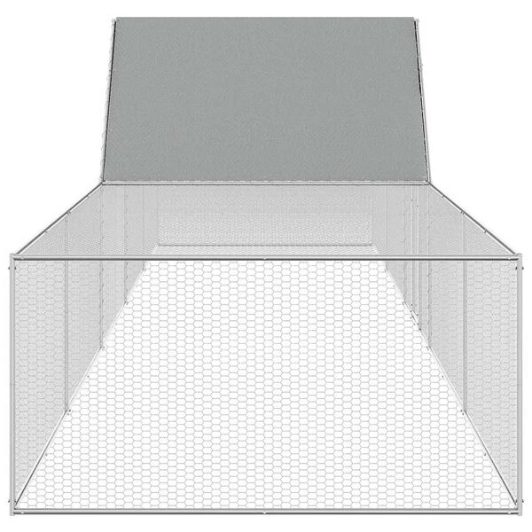 vidaXL H&oslash;nsehus 10x2x2 m galvanisert st&aring;l